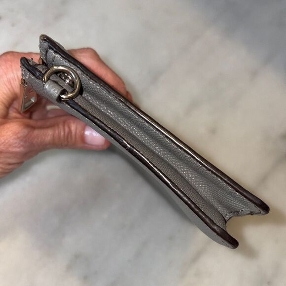 Coach Wristlet Bag Purse Leather Cross Grain Clutch Wallet - Picture 7 of 16